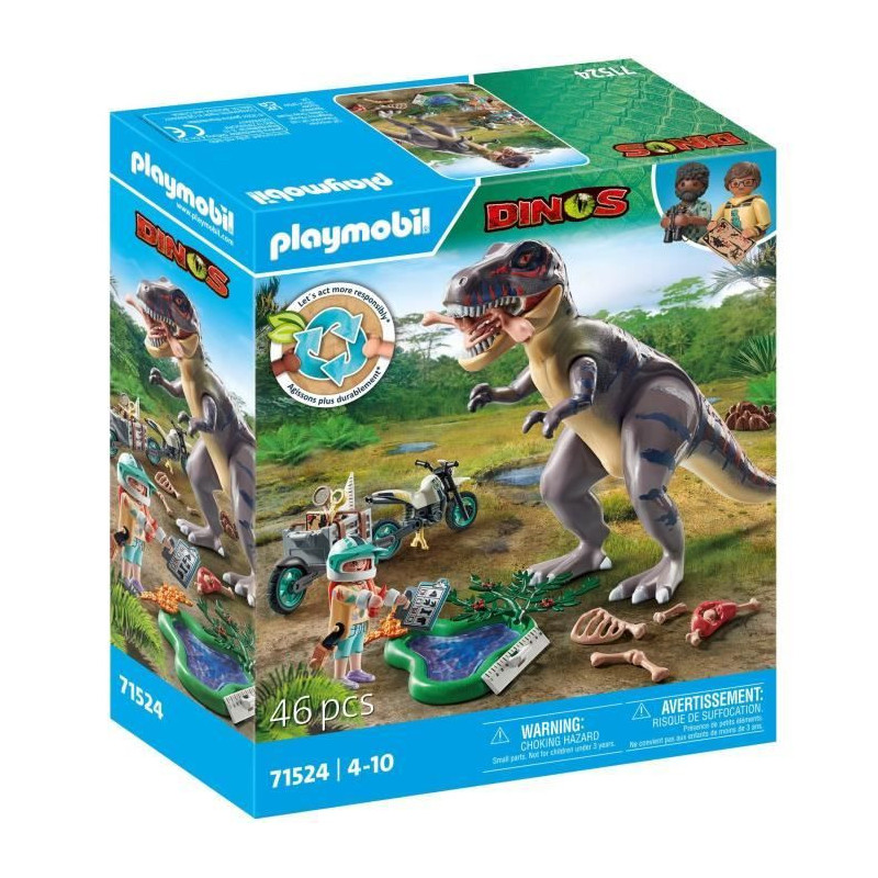 PLAYMOBIL 71524 Explorer with Motorcycle and Tyrannosaurus