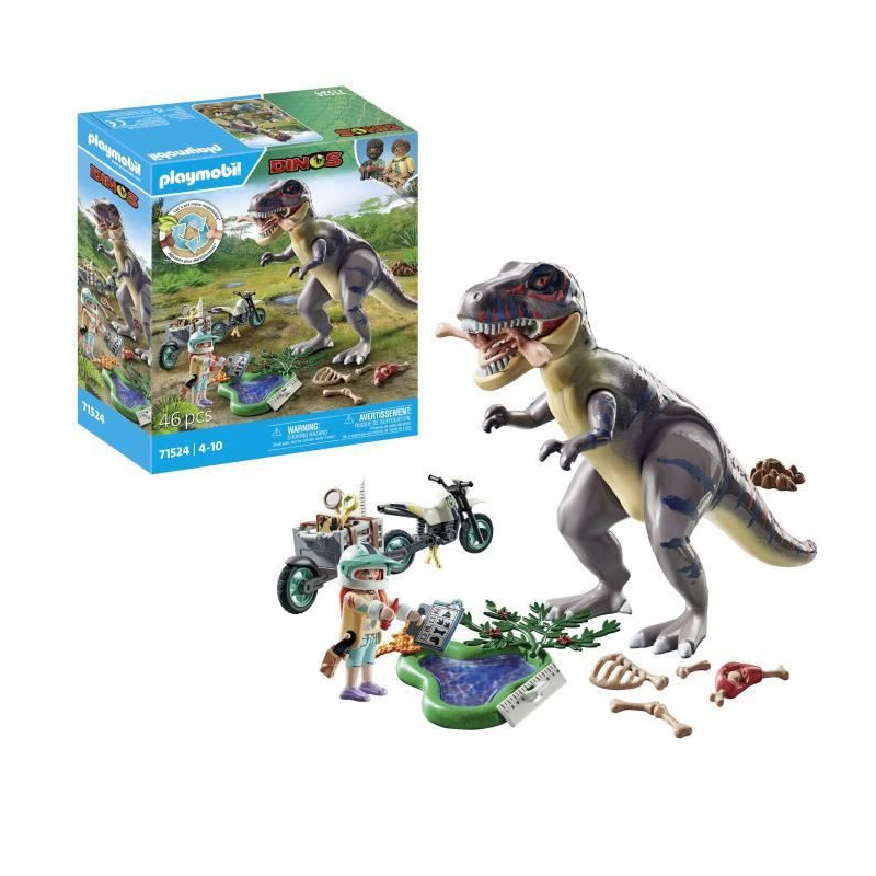 PLAYMOBIL 71524 Explorer with Motorcycle and Tyrannosaurus