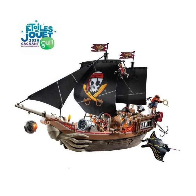 PLAYMOBIL 71530 Pirate Ship, 137 pieces including 3 characters and 4 a