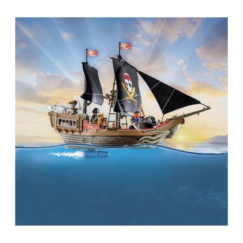 PLAYMOBIL 71530 Pirate Ship, 137 pieces including 3 characters and 4 a