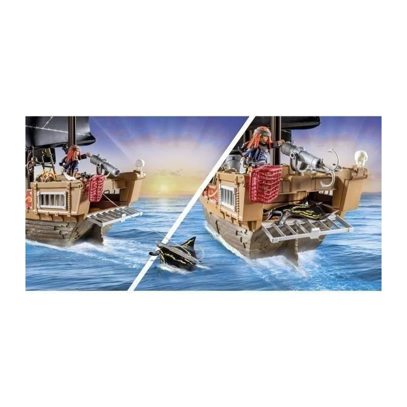 PLAYMOBIL 71530 Pirate Ship, 137 pieces including 3 characters and 4 a
