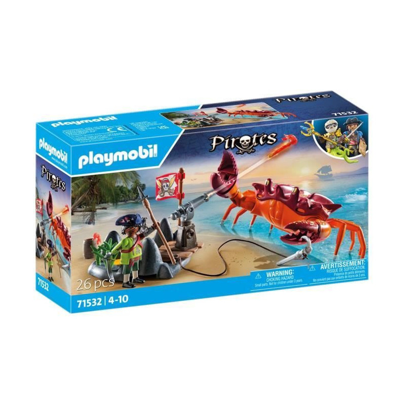 PLAYMOBIL 71532 Pirate and Giant Crab - The Pirates