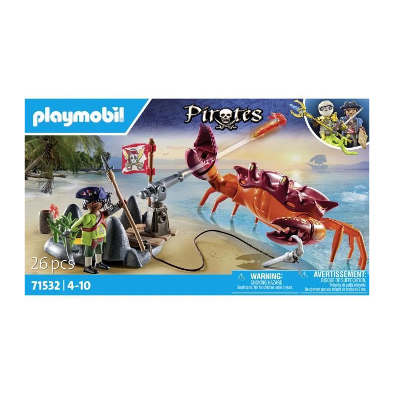 PLAYMOBIL 71532 Pirate and Giant Crab - The Pirates