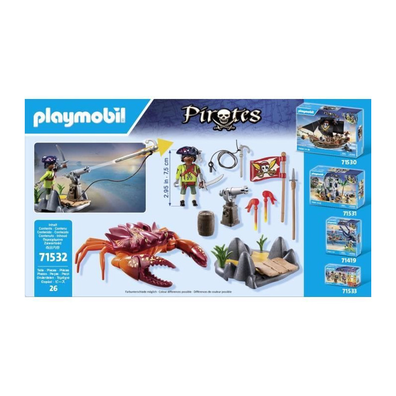 PLAYMOBIL 71532 Pirate and Giant Crab - The Pirates