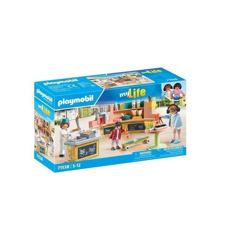 PLAYMOBIL 71538 Fast Food Stand, My Life, 54 pieces, Ages 5 and up