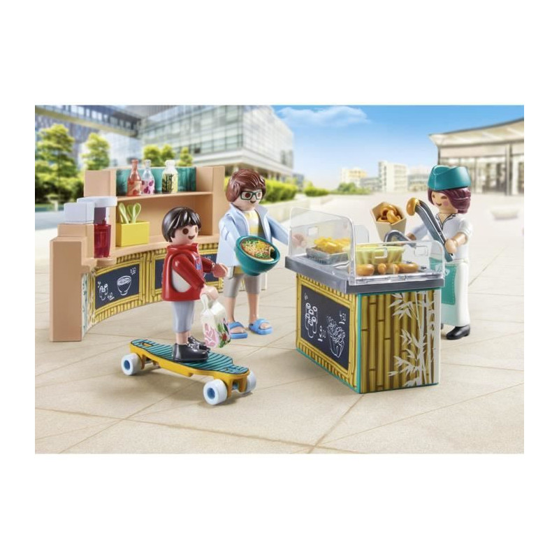 PLAYMOBIL 71538 Fast Food Stand, My Life, 54 pieces, Ages 5 and up