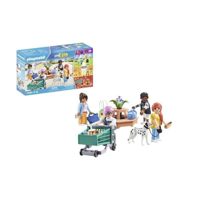 PLAYMOBIL 71541 My Figures Shopping, My Life, 80 pieces, Ages 5 and up