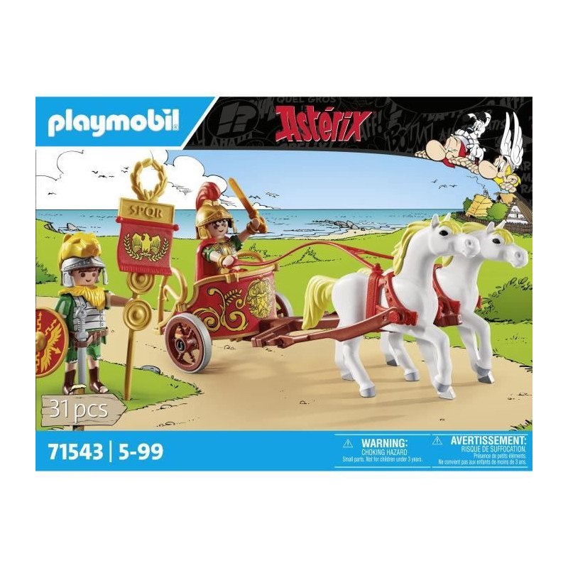 PLAYMOBIL 71543 Asterix: Caesar with chariot and horses