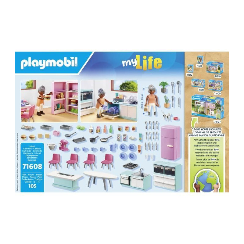 PLAYMOBIL 71608 Kitchen with central island, My life, Architect's hous