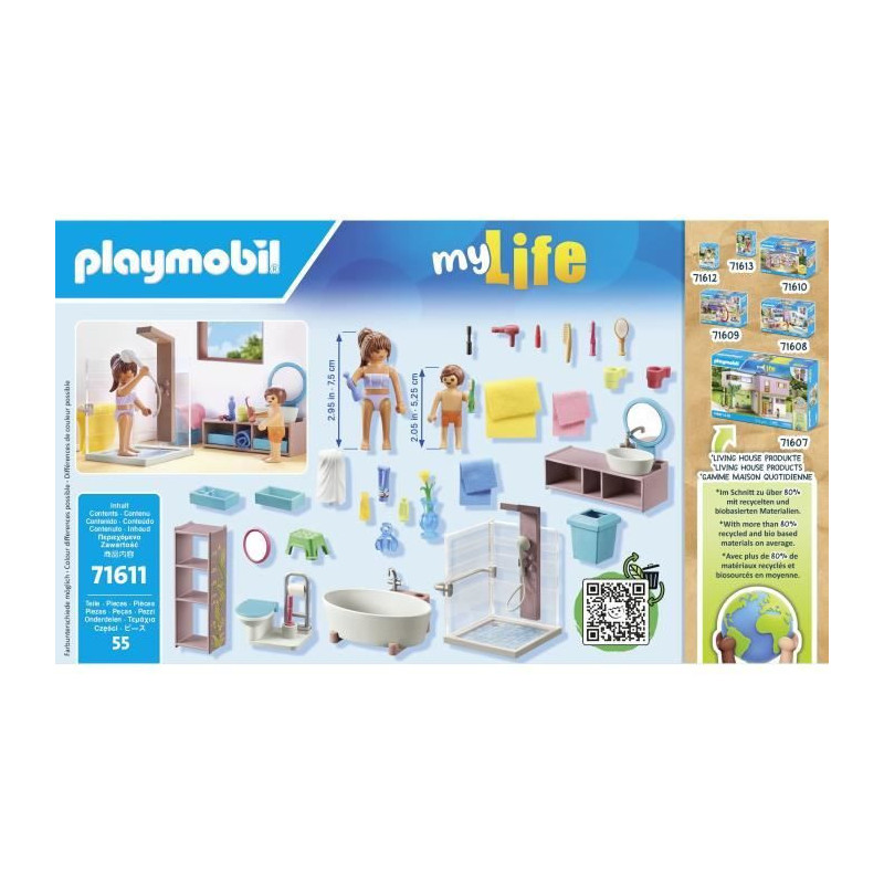 PLAYMOBIL - 71611 - Bathroom bathtub