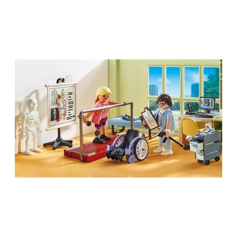 PLAYMOBIL 71617 Physiotherapy Workshop, Hospital, Action Heroes, 69 pi