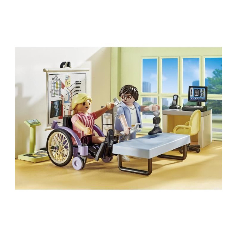 PLAYMOBIL 71617 Physiotherapy Workshop, Hospital, Action Heroes, 69 pi