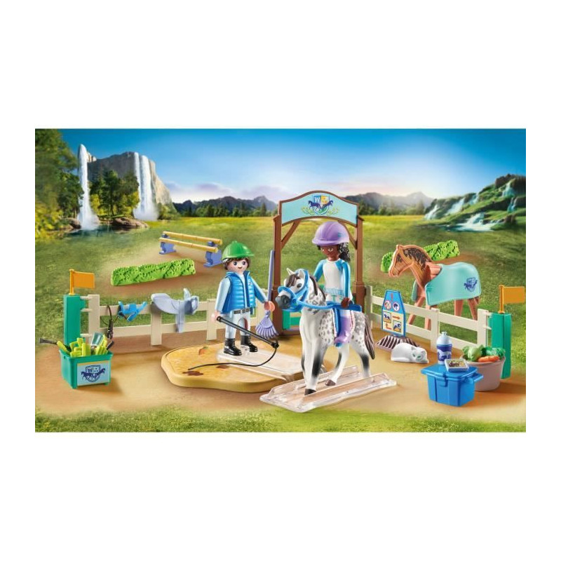 PLAYMOBIL 71637 Horses of Waterfall Riding Arena, 67 pieces, Ages 5+