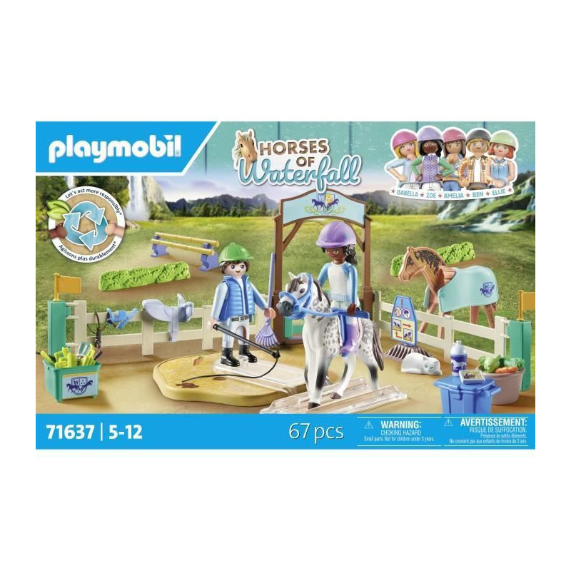 PLAYMOBIL 71637 Horses of Waterfall Riding Arena, 67 pieces, Ages 5+