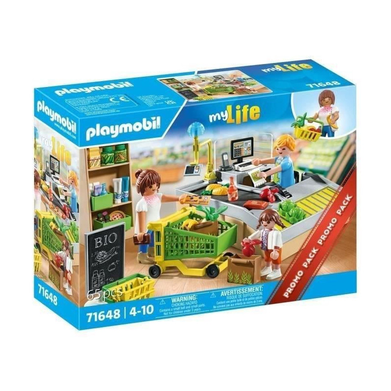 PLAYMOBIL 71648 Supermarket Checkout, My Life Shopping, Promo Pack, 65
