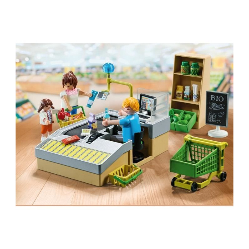 PLAYMOBIL 71648 Supermarket Checkout, My Life Shopping, Promo Pack, 65