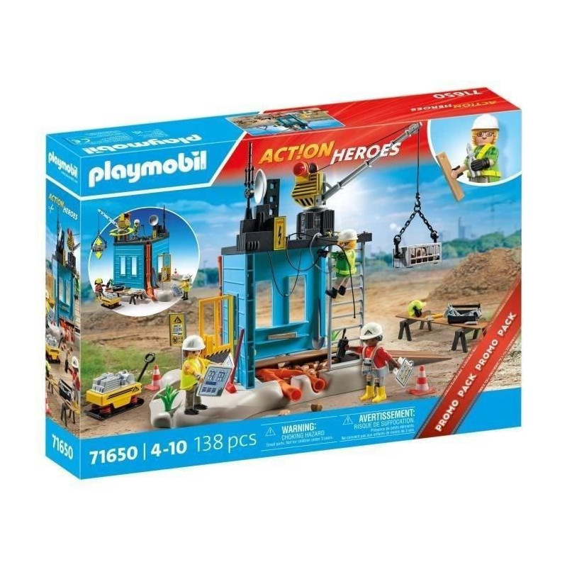 PLAYMOBIL - 71650 - Workers and construction site