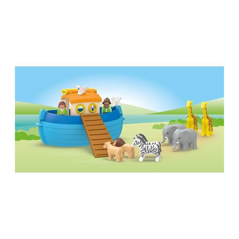 PLAYMOBIL 71681 Noah's Ark - Junior - Includes a floating boat - Ages