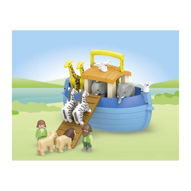 PLAYMOBIL 71681 Noah's Ark - Junior - Includes a floating boat - Ages