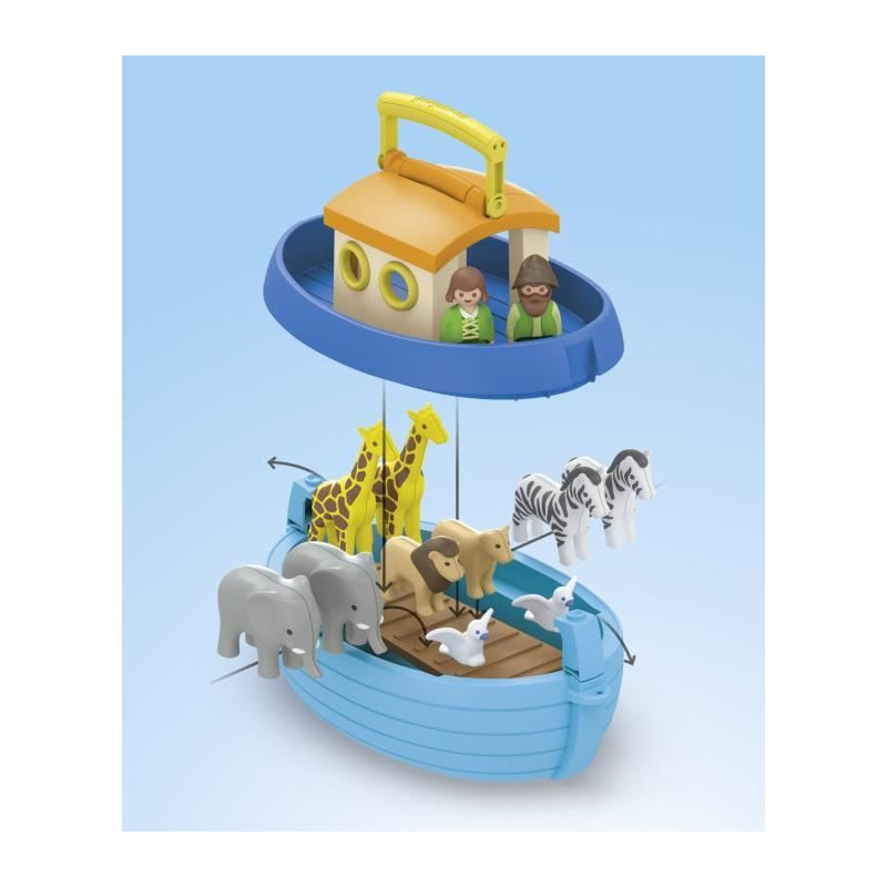 PLAYMOBIL 71681 Noah's Ark - Junior - Includes a floating boat - Ages