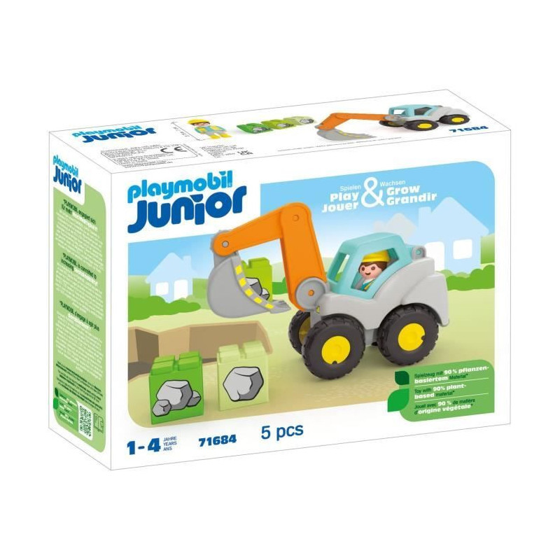 PLAYMOBIL Junior 71684 Excavator, For babies, From 12 months