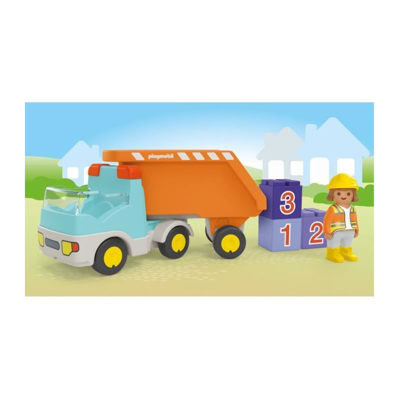 PLAYMOBIL Junior 71685 Dump Truck, Ages 12 months and up