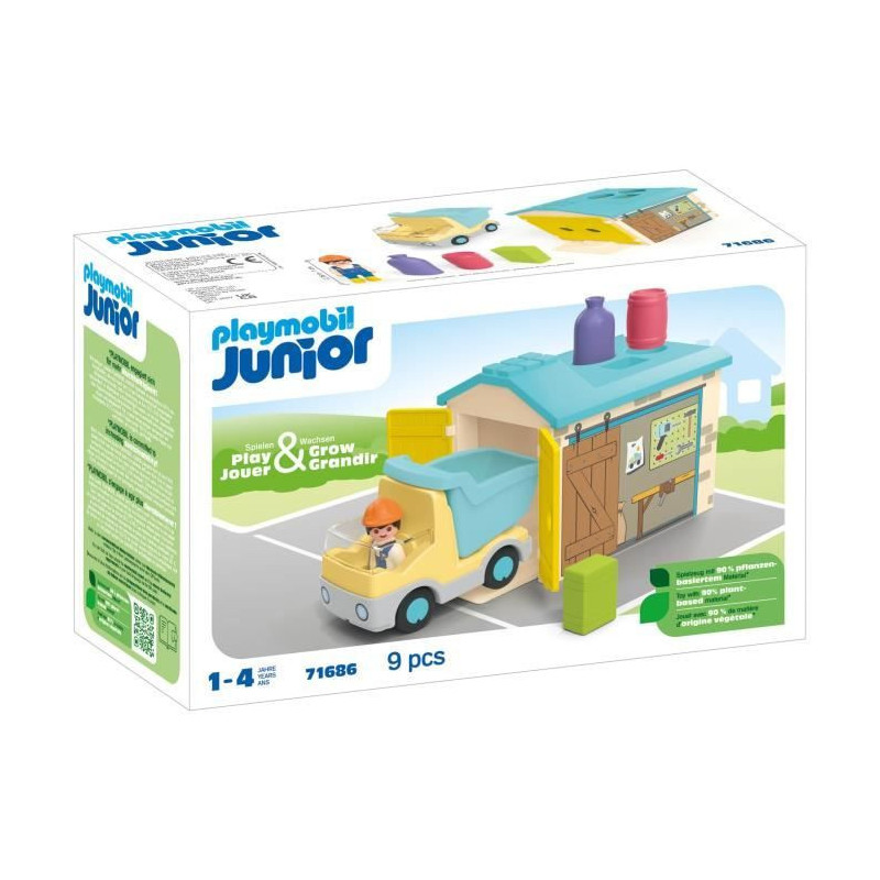 PLAYMOBIL Junior 71686 Truck and Garage Worker, Disney, From 12 months