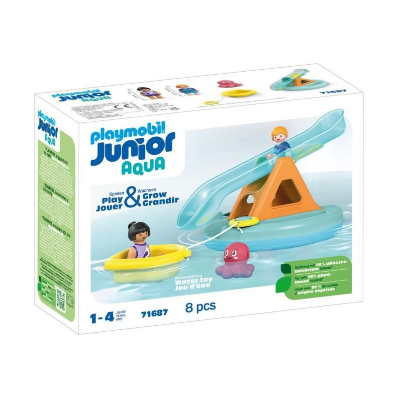 PLAYMOBIL Junior 71687 Island with water slideIncludes two figures, a