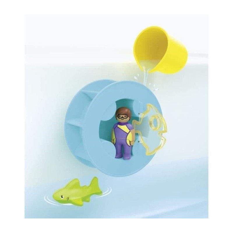 PLAYMOBIL Junior 71688 Water Wheel with Baby Shark Includes figure, ba