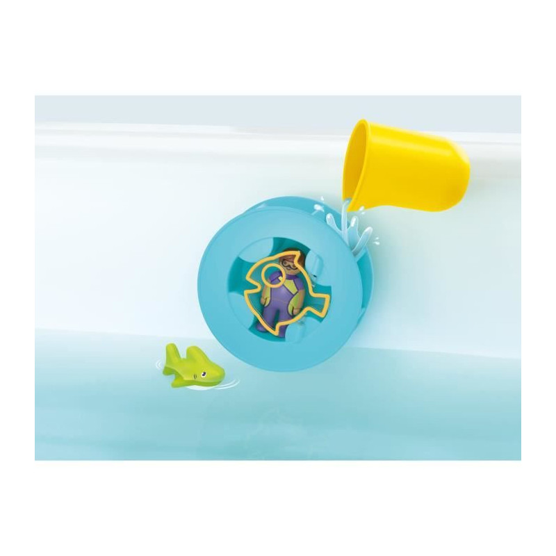 PLAYMOBIL Junior 71688 Water Wheel with Baby Shark Includes figure, ba