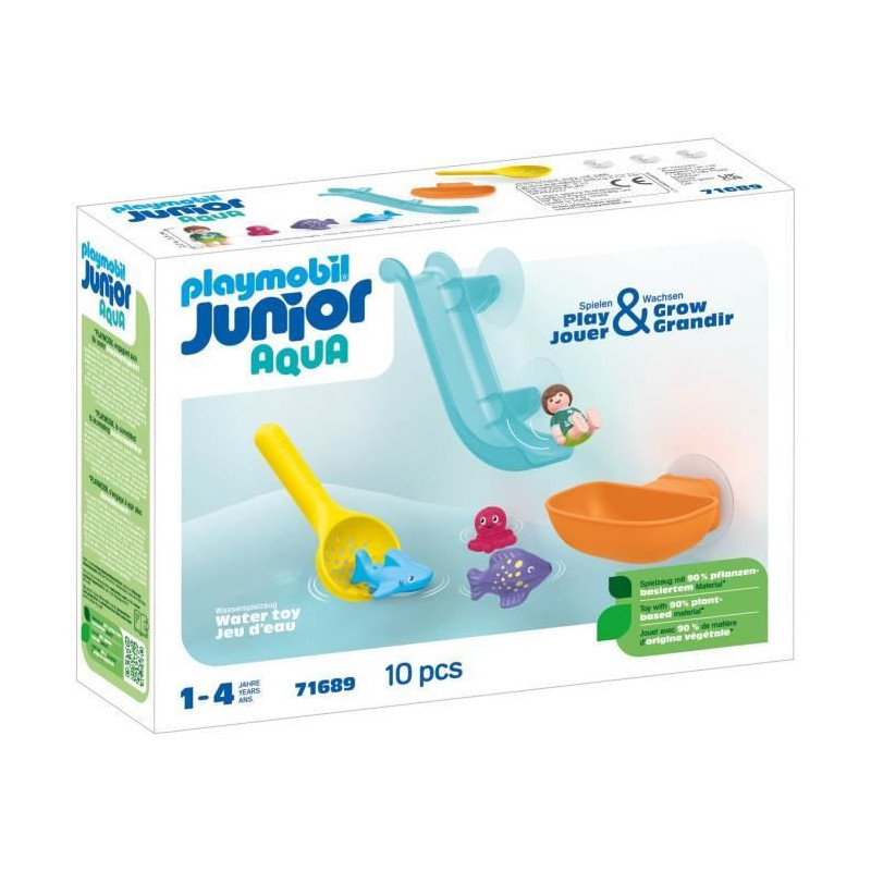PLAYMOBIL Junior 71689 Water Slide and Sea Animals Includes figure, an