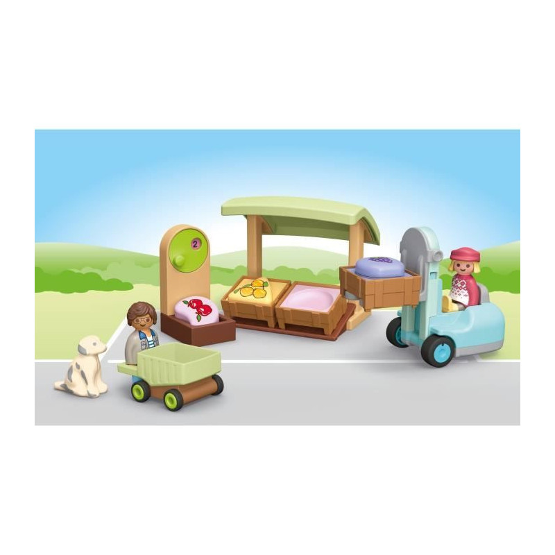 PLAYMOBIL JUNIOR - 71691 - Organic fruit and vegetable stall