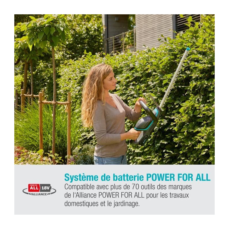 Height heights with Gardena battery - Comfortcut 60/18V - 18V - 60 cm