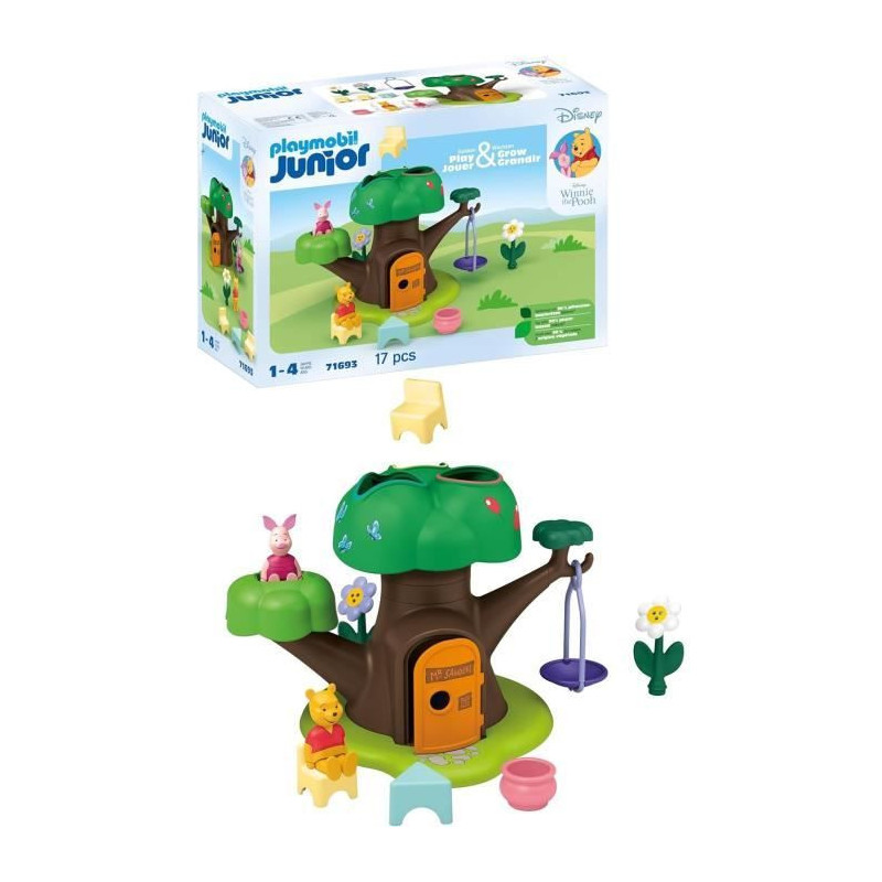 PLAYMOBIL JUNIOR 71693 Winnie the Pooh and Piglet with cabin