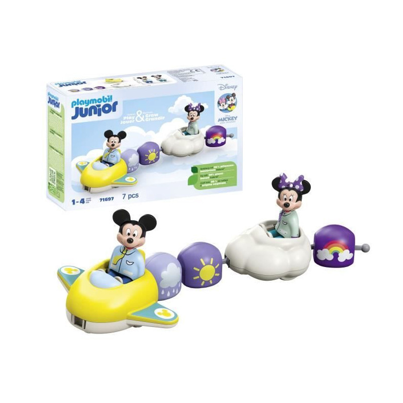 PLAYMOBIL 71697 Mickey and Minnie's Cloud Train - Disney - Includes Mi