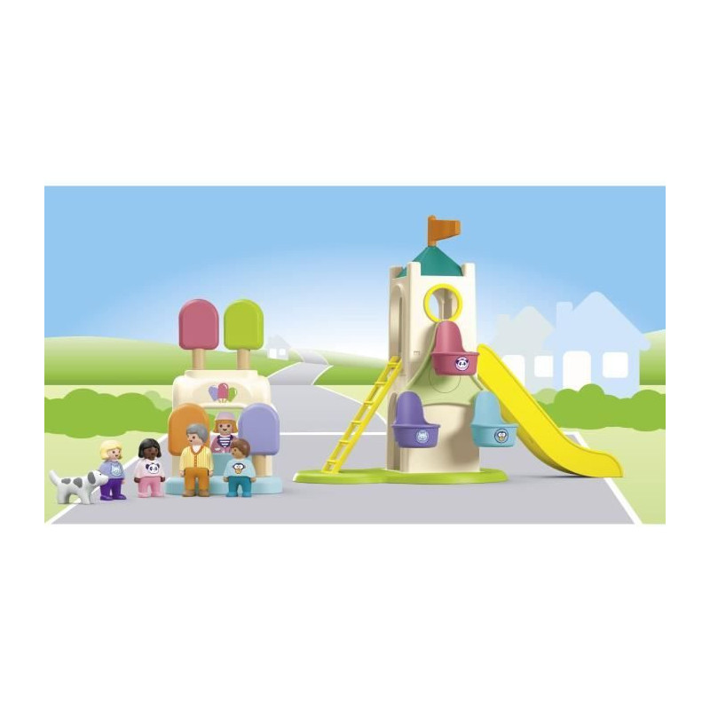 PLAYMOBIL Junior 71703 Playground with giant slide Includes five figur