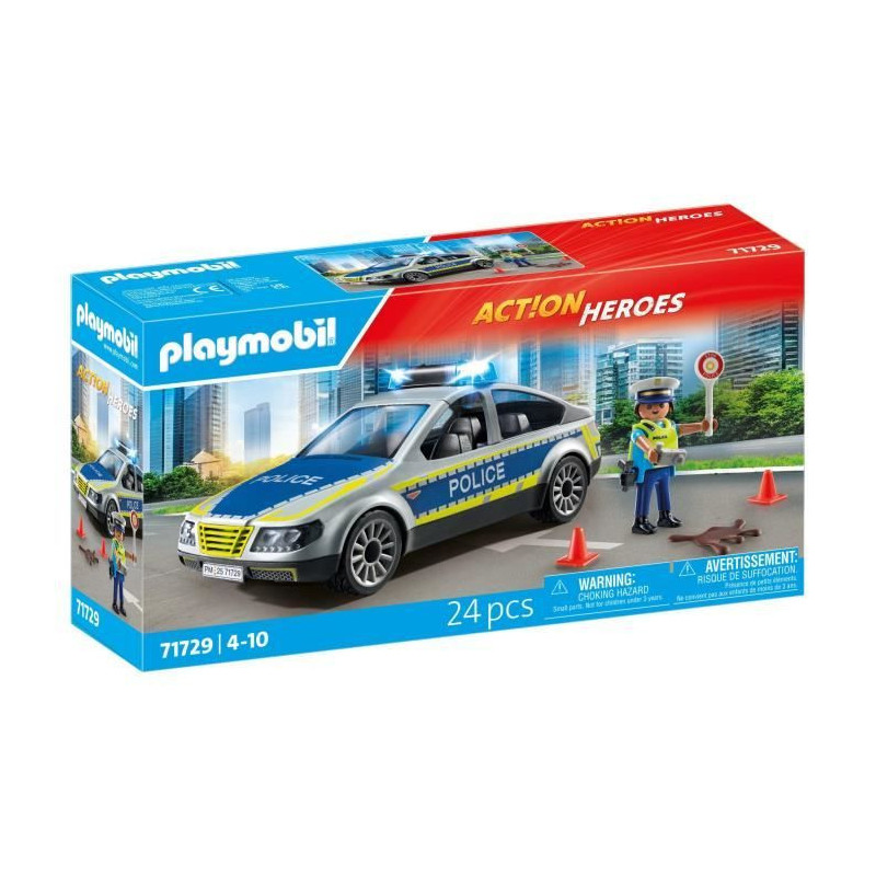 PLAYMOBIL 71729 Police car with siren and flashing light