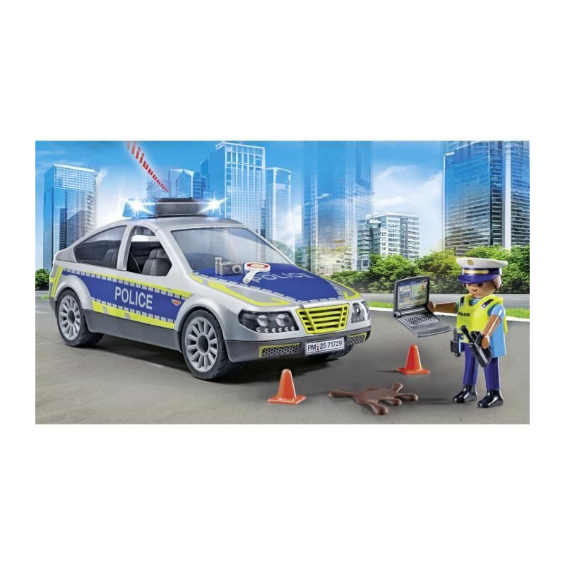 PLAYMOBIL 71729 Police car with siren and flashing light