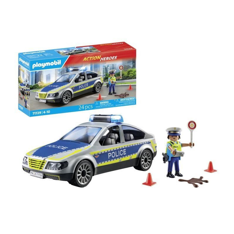 PLAYMOBIL 71729 Police car with siren and flashing light