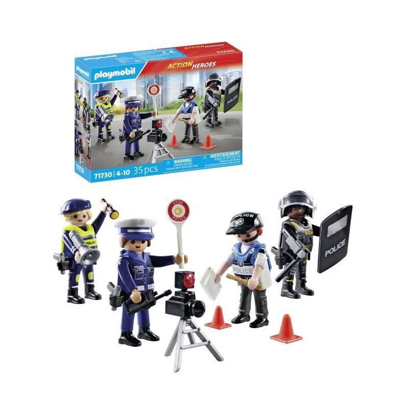 PLAYMOBIL 71730 Police Jobs Set: 4 Police Officers