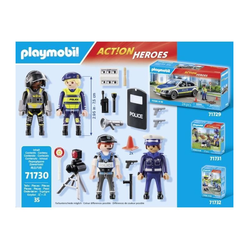 PLAYMOBIL 71730 Police Jobs Set: 4 Police Officers