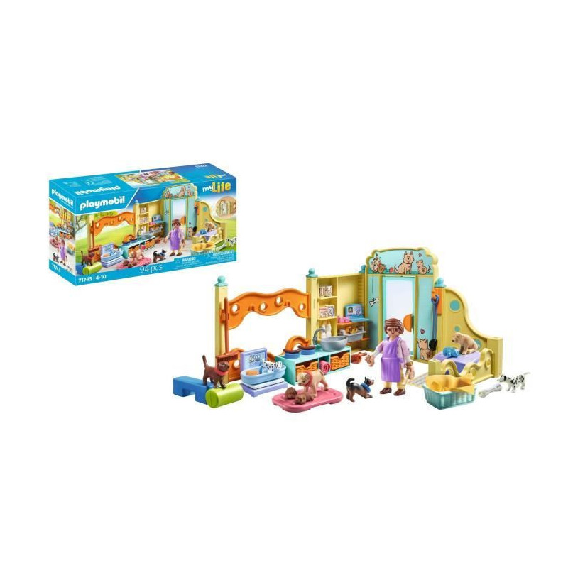 PLAYMOBIL 71743 Care center: 8 dogs and caregiver