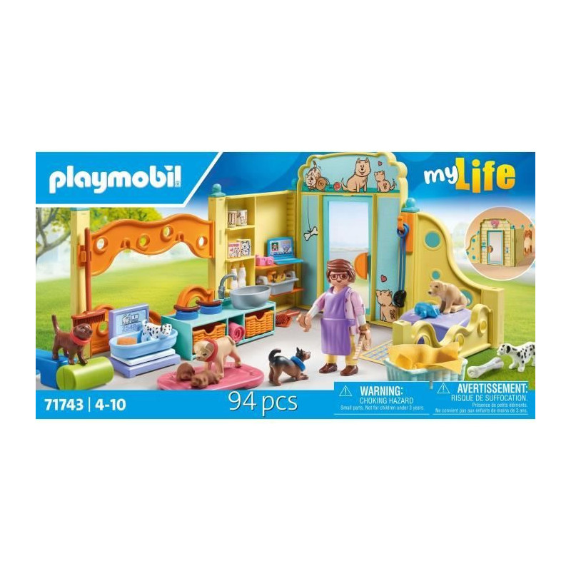 PLAYMOBIL 71743 Care center: 8 dogs and caregiver