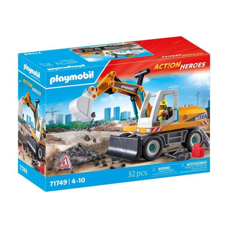 PLAYMOBIL 71749 Mechanical Excavator and Worker