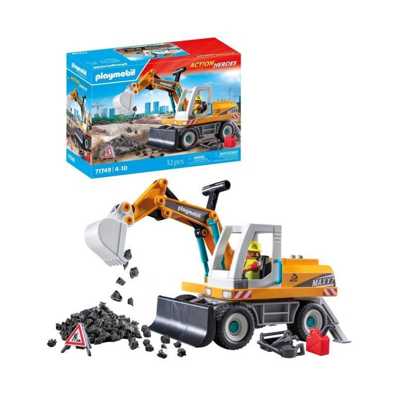 PLAYMOBIL 71749 Mechanical Excavator and Worker