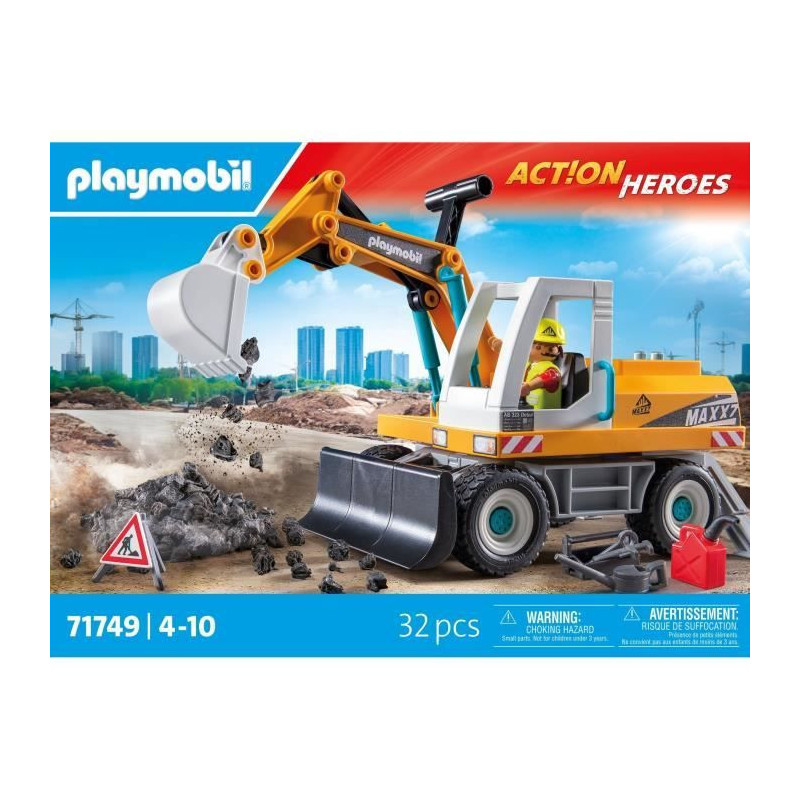 PLAYMOBIL 71749 Mechanical Excavator and Worker