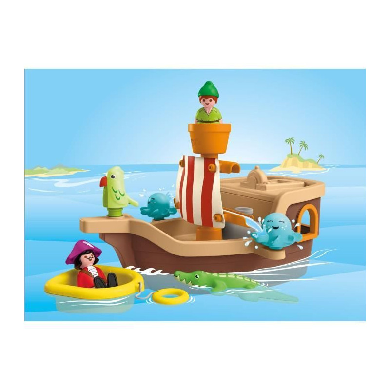 PLAYMOBIL Junior 71769 Peter Pan and Pirate Ship, Disney, 12 pieces, F