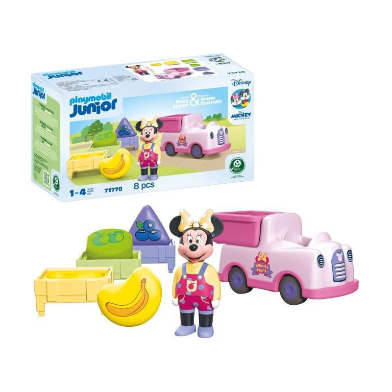 PLAYMOBIL Junior 71770 Minnie with Fruit Cart, Disney, 8 pieces, From