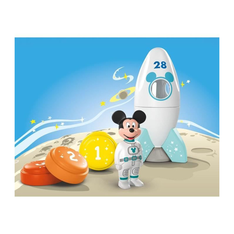 PLAYMOBIL Junior 71771 Mickey astronaut with his rocket, Disney, 5 pie