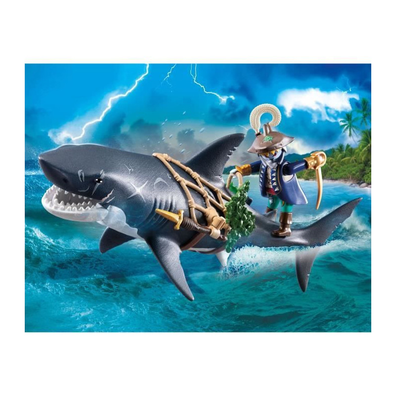 PLAYMOBIL 71793 Pirate and shark with articulated jaw